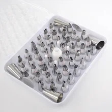 52 шт., нержавеющая сталь, для торта, цветок, трубопровод, насадки, Кондитерские насадки, DIY, инструменты для украшения торта, кремовое устройство, набор для выпечки, формы для выпечки