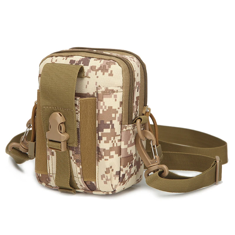 Новые мужские Наплечные сумки через плечо, поясная сумка на пояс, нейлоновый чехол на пояс в стиле милитари, маленькая сумка-мессенджер для сотового/мобильного телефона