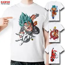 Dragon Ball Z Супер GT Мода Футболки Гоку Супер Саян бог Футболка Случайные Японские Популярные Аниме Футболки Мужчины Женщины Печатные тройник