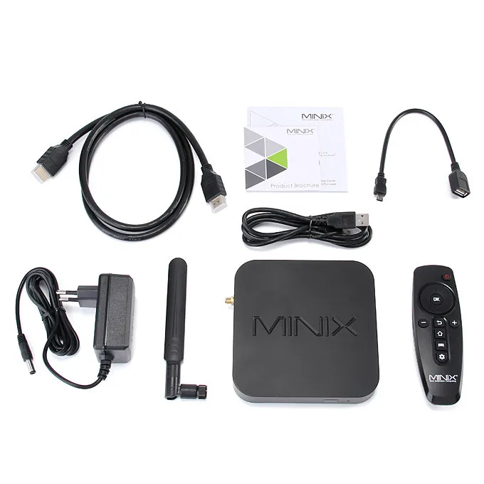 Оригинальная ТВ-приставка MINIX NEO U1 Amlogic S905 четырехъядерный 2G/16G 802.11ac 2,4/5 GHz WiFi H.265 HEVC 4K Ultra HD IP tv Smart tv Box
