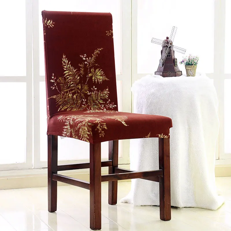Hyha минималистичные Чехлы для обеденных стульев с растительными листьями и цветочным узором защитный чехол из спандекса, эластичный чехол