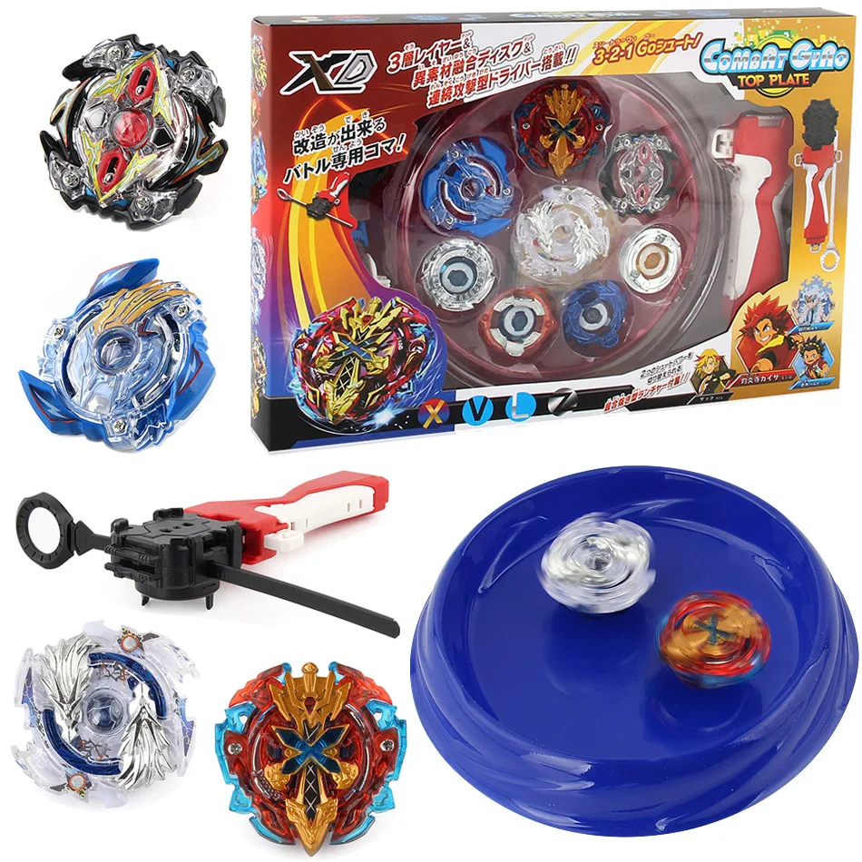 2018 Hot combination Beyblade Metal Fusion Set 4pcs Beyblades With Launchers Bayblade Arena Constellation Spinning Top