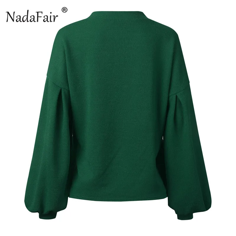 Lantern sleeve Loose sweater women13_