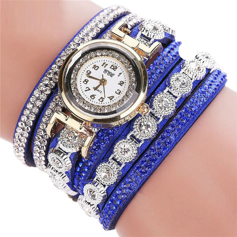 Fashion Design Women's watch Casual Analog Quartz ladies watch Rhinestone Watch Bracelet Watch Clock Relogio Masculino S18 (13)