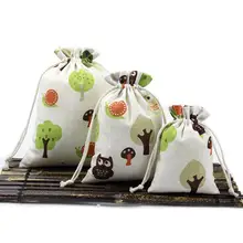 Милый мультфильм сова печати маленькие саше шнурок ювелирных изделий сумка для хранения автомобиля ОРНАМЕНТ