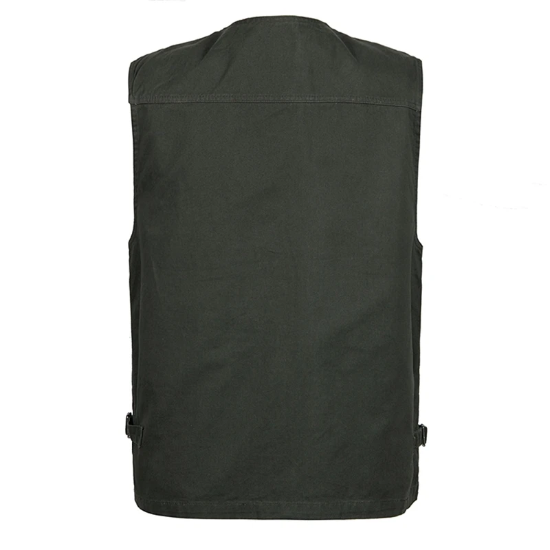 b Spring and autumn Cotton Multi Pocket Vest Men Summer New Male Sleeveless Jacket Mens Photographer Baggy Waistcoat