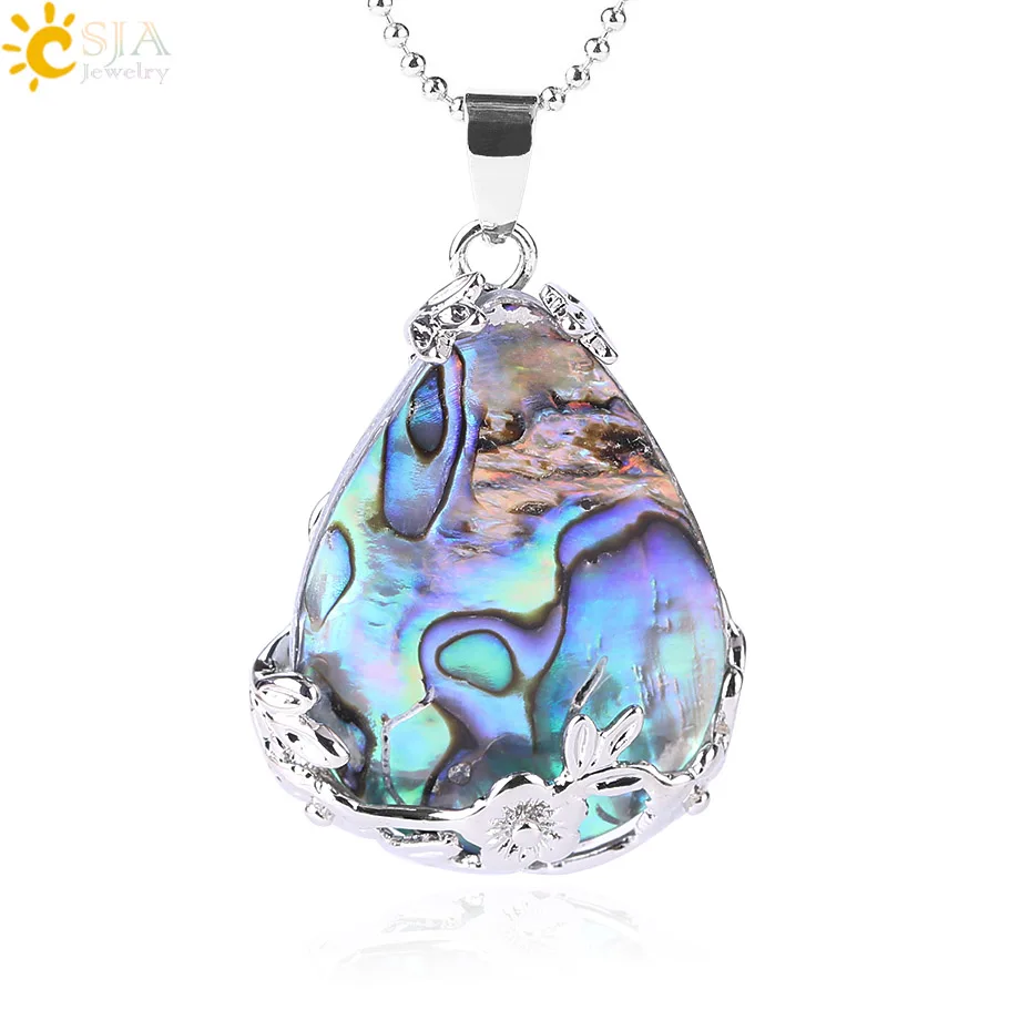 Fashion naturel multicolore coquille d/'Haliotide Pendentif Argent Crochet Boucles D/'oreilles