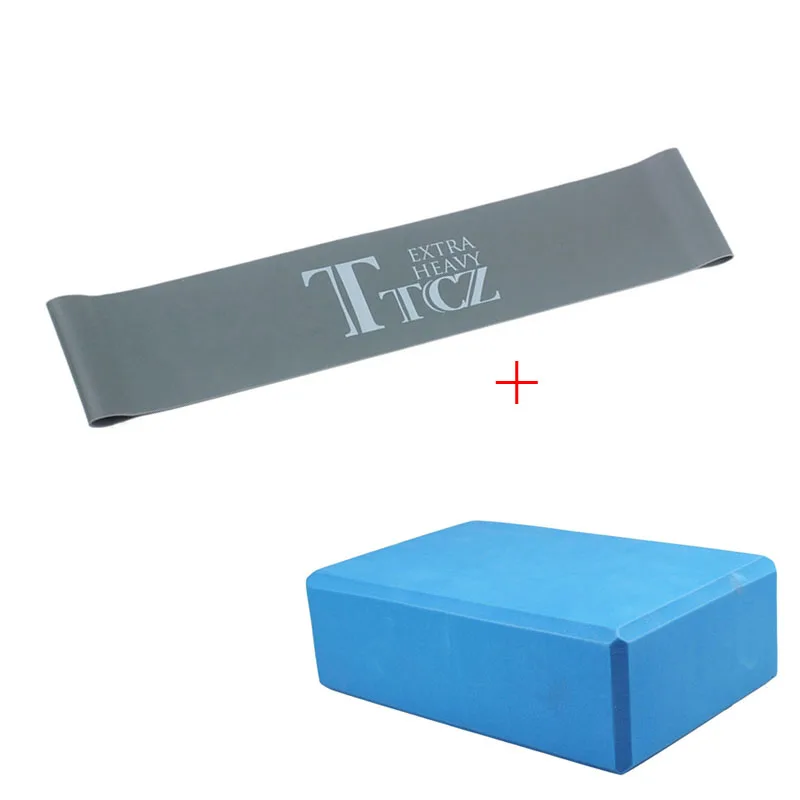 

1pcs Resistance Bands & 1 pcs Yoga Block Quality Yoga set Fitness workout elastic training band for Yoga Pilates bodybuilding#