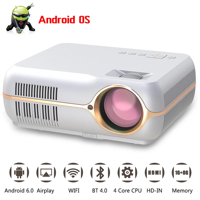 EVERYONE GAIN A10 Led Projector 4200 lumens HD Home Theater Office Projector Support 1080P with HDMI VGA USB AV ports proyector