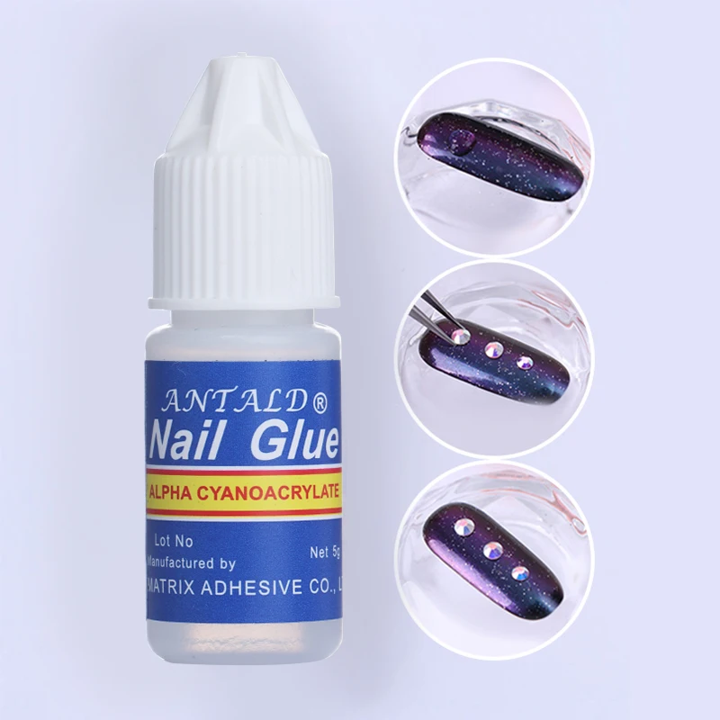

1 Bottle 3g Nail Glue for Nails 3D Nail Rhinestone Decoration False Fast-dry Adhesive Liquid Fake French False Tips DIY Design