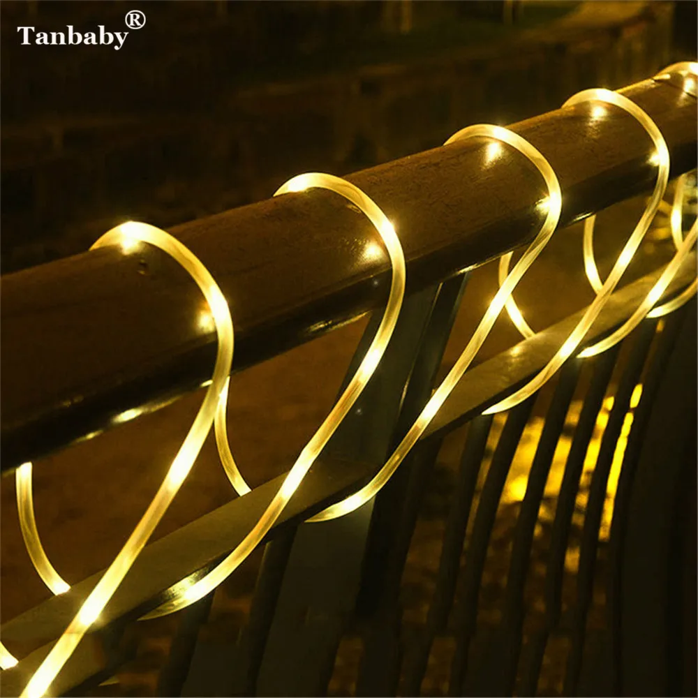 

Tanbaby 10M 100LED Soft Tube LED Strip Light With Remote Waterproof Fairy String Light Battery Christmas New Year Decoration