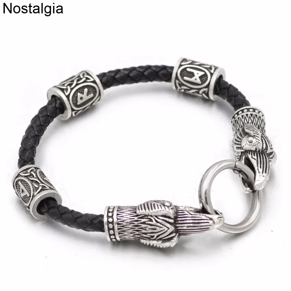 Pulsera vikinga dragon cuero tibetano moda unisex hombre y mujer joyeria