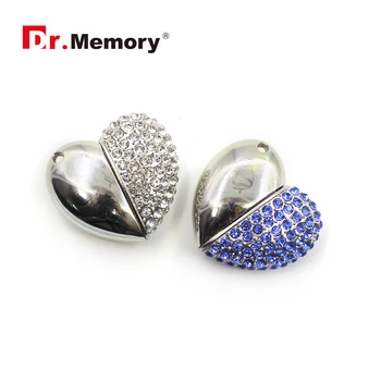 

Crystal USB Flash Drives 64GB Cute Heart Love Pendrive Personalized 32GB 4GB 8GB 16GB Memory Stick Pendant Flashdisk Pen Drive