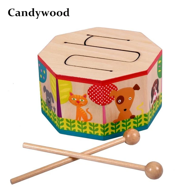 kids wooden drum