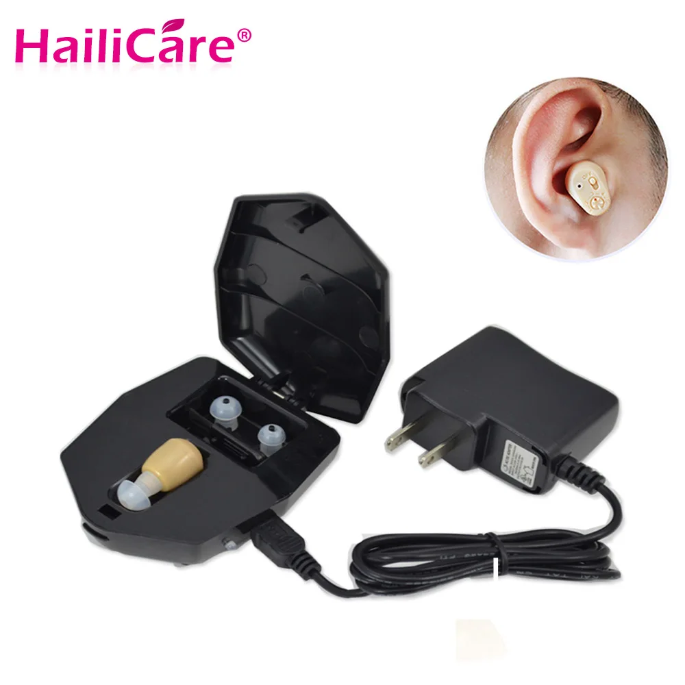

Mini Hearing Aid Device Rechargeable Sound Amplifier Invisible Digital Hearing Aid For Elderly Deaf Audiphone Ear Care Tool