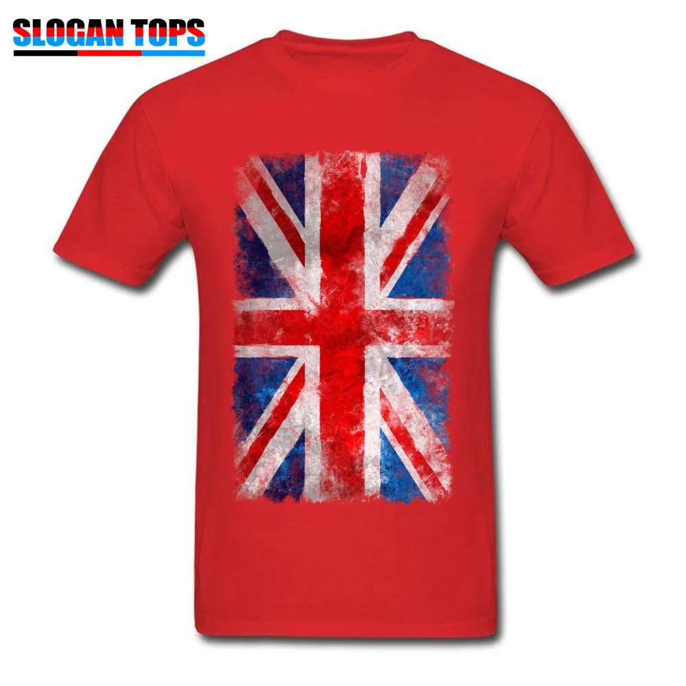 Union Jack Vintage O Neck T-Shirt Summer Tees Short Sleeve New Coming All Cotton Casual Clothing Shirt Funny Men Union Jack Vintage red