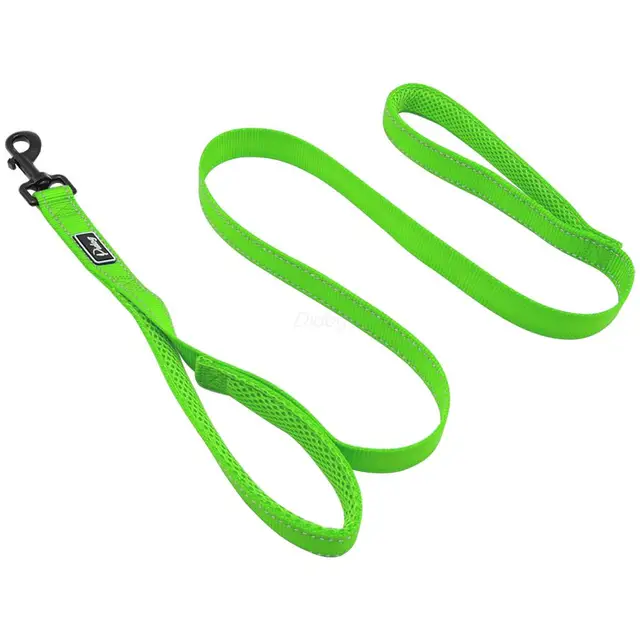 laisse pour chien réfléchissante en Nylon pour chien, 2 poignées, accessoire d'entraînement pour chiens de taille moyenne et grande – Image 3