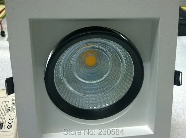 

190x190mm Anti-Glare design square shape LED downlight 40W COB+SELV TUV driver+H03VVH2-F VDE cable +Cold Forging al1070
