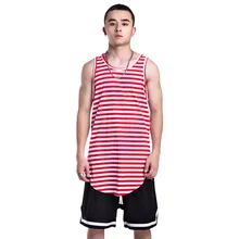 Негабаритных Хай-стрит качество, хлопок, полосатый, мужские майки, Рубашки Нерегулярные в стиле «хип-хоп» для мальчиков Верхняя спортивная одежда футболки майка, футболка, рубашка