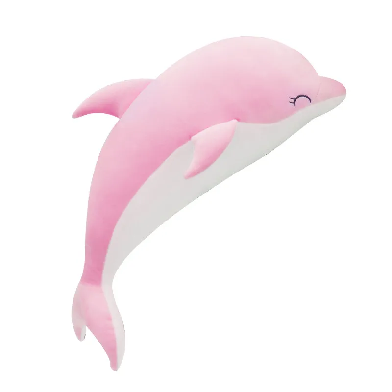 

New Arrived Dolphins Plush Toy Dolphin Soft Stuffed Toy Pink and Blue Color 65cm 85cm 110cm Gift For Girls And Kids Birthday