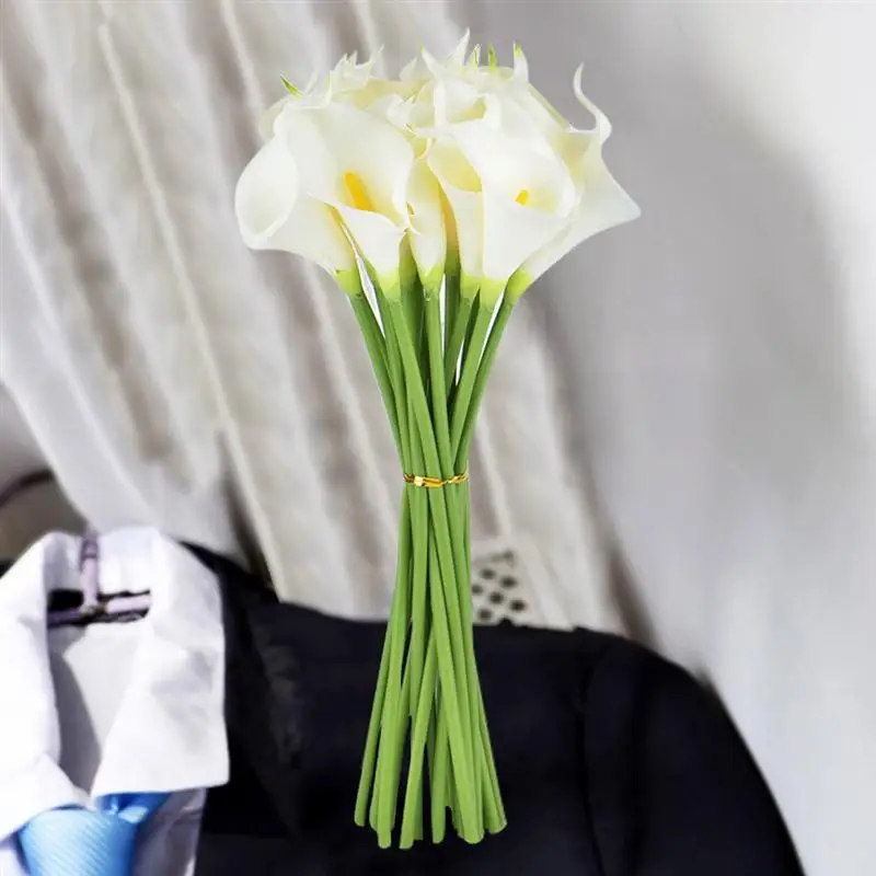 20 шт. Декоративный букет для невесты|decorative bouquet|artificial callaflowers real touch |