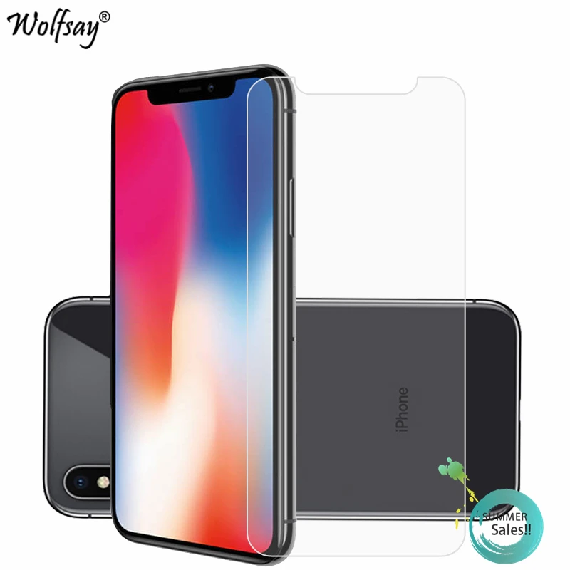 2 шт Защита экрана для стекла iPhone X закаленное стекло Apple Анти-Царапины пленка