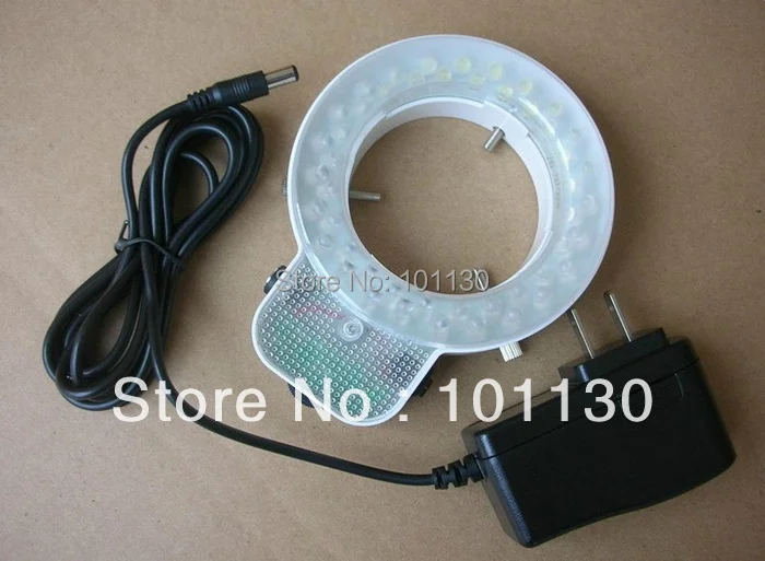 

New 61mm Inner Diameter Stereo Microscope Light Source 48 LED Ring Lamp with Adapter 220V or 110V