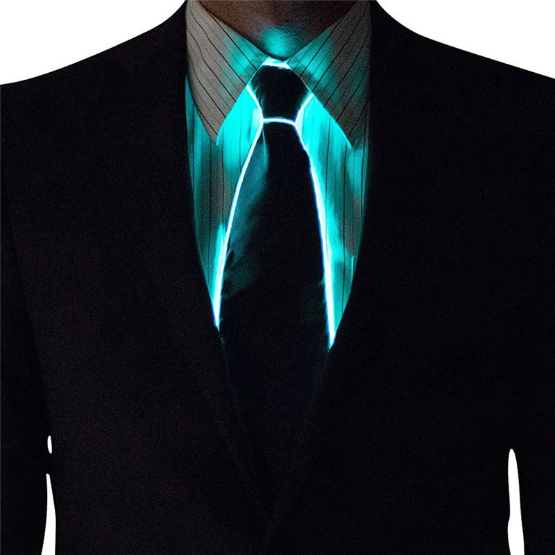 Новое поступление электро-галстук светодиодный мерцающий свет полосатый светящийся галстук для мужчин клуб Косплей вечерние светящиеся принадлежности бар шоу