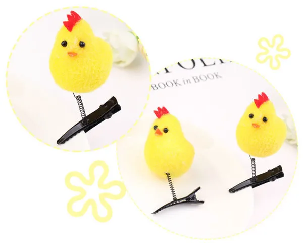 Little Yellow Chicken Hair Clip Fun Make up Decoration - 4