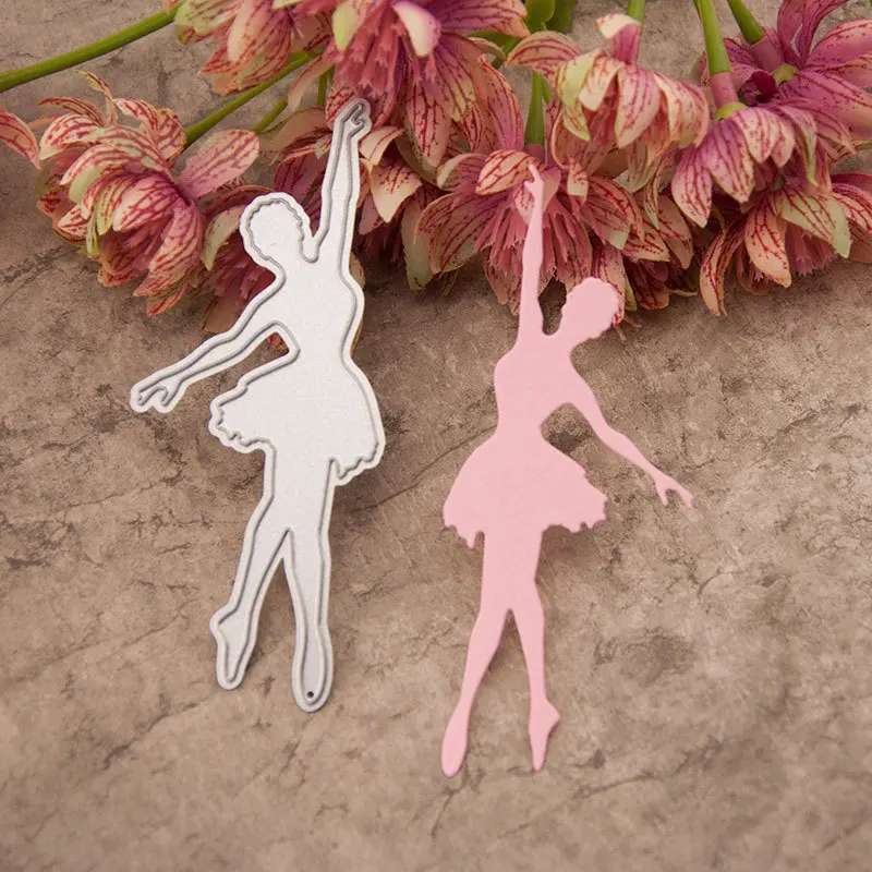 

Scrapbooking Dies Metal DIY Metal Embossing Cutting Knife Mold Carbon Steel Paper-cut Card Template Ballet Girl