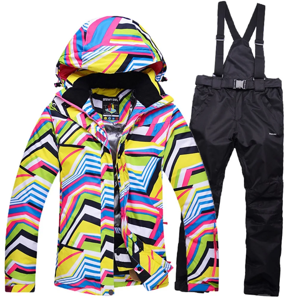 Winter Outdoor Women Ski Suits Thermal Skiing Jacket Snow Pants