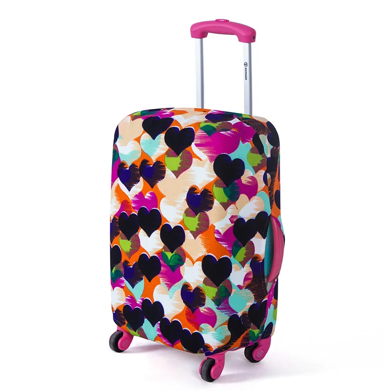 CelleCool High Qualit Luggage Cover Fashion Travel elasticity Dust cover Travel Luggage Protective Suitcase cover Trolley case - Цвет: Colorful love