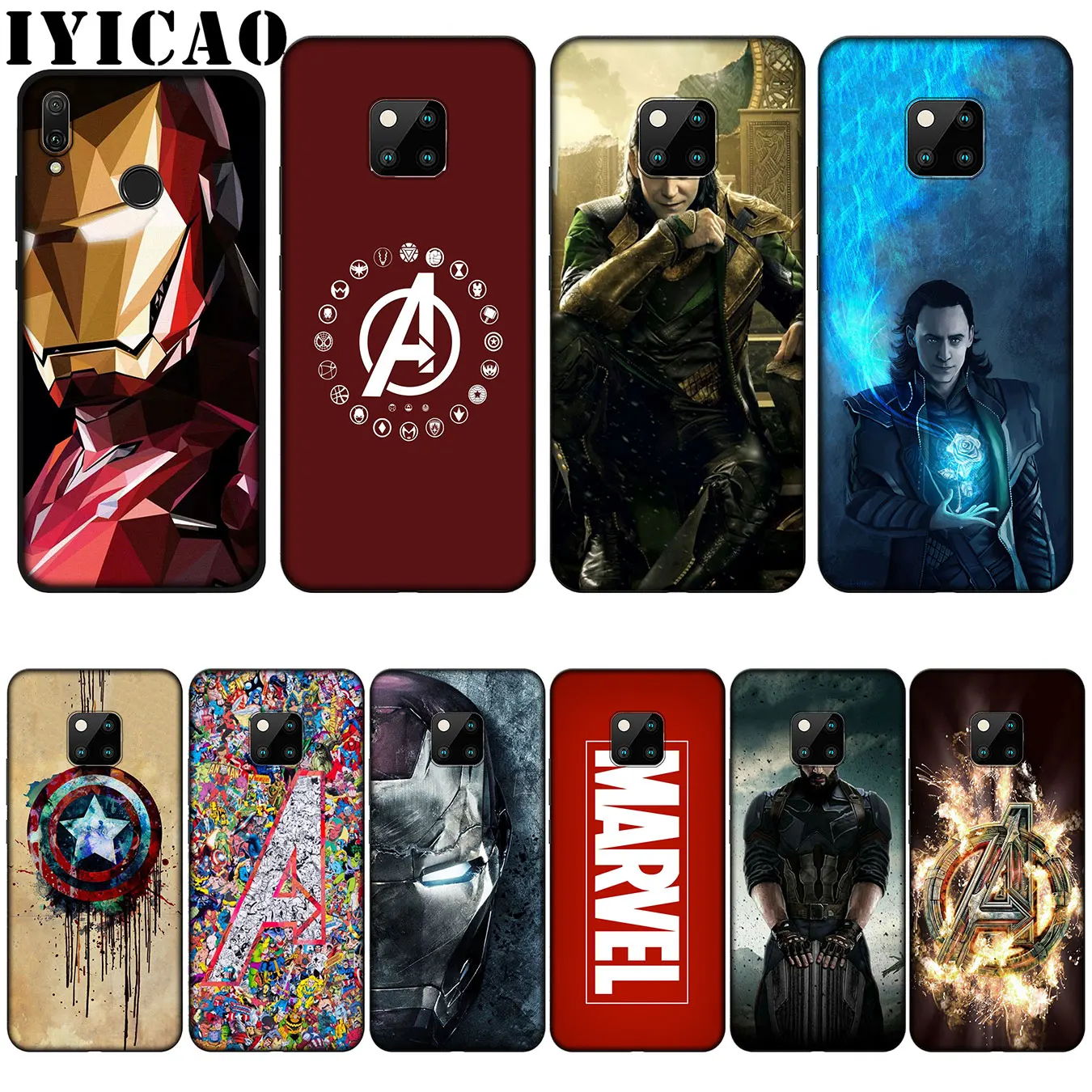IYICAO Deadpool Iron Man Marvel Avengers Silicone Soft Case for Huawei Nova 3 3i 2i Mate 20 10 Pro Lite |