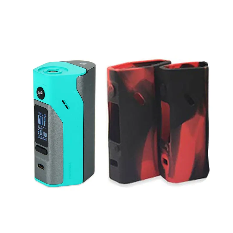 Original Wismec Reuleaux RX2/3 TC Box Mod with 2pc Slicone Skin Cover 150W/200W Box Mod RX2 3 TC RX23 Temp Control Mod VS RX200S