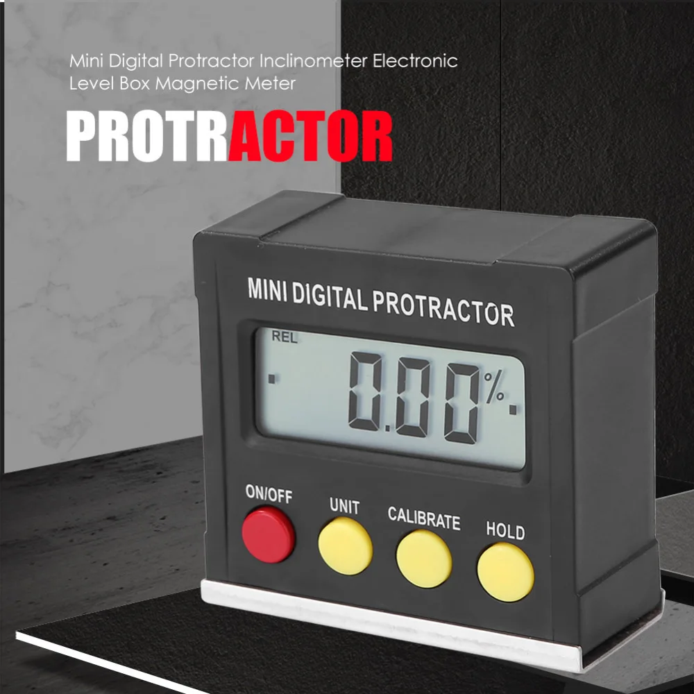 

Multifunctional Mini Digital Inclinometer Level Electronic Protractor Angle Ruler Measurment Gauge Meter Finder with Magnet