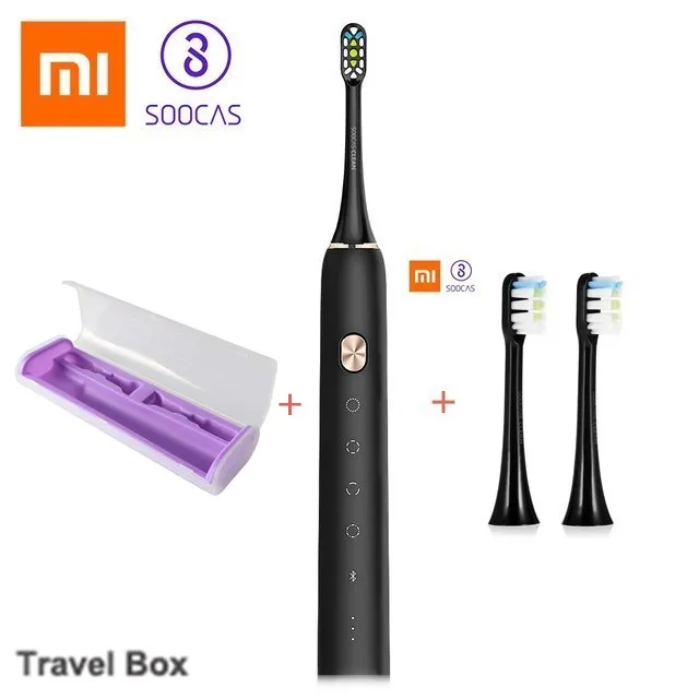 Xiaomi Mi домашняя Soocare X3 Soocas электрическая зубная щетка Водонепроницаемая беспроводная зарядка звуковая обновленная перезаряжаемая ультра звуковая зубная щетка - Цвет: Зеленый