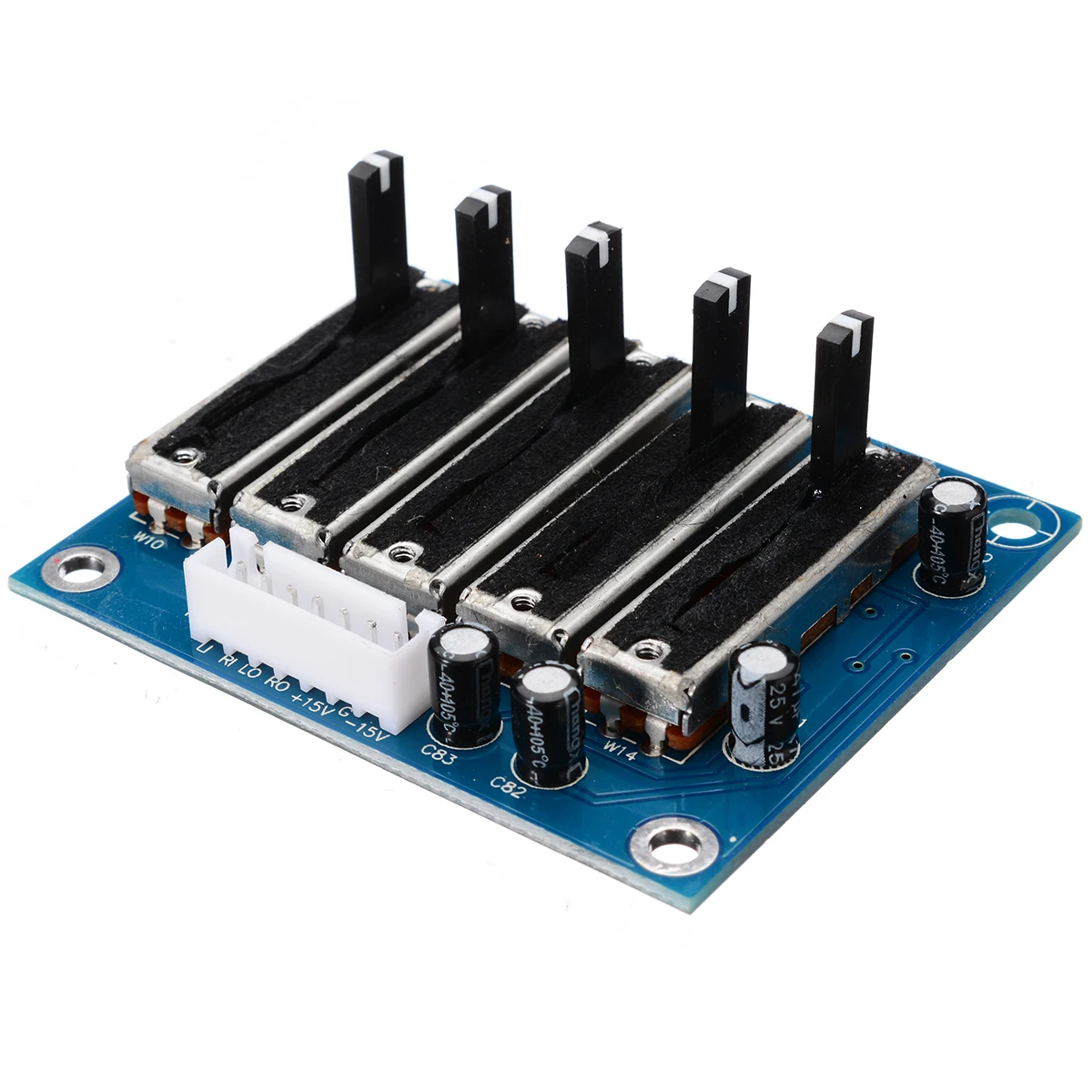 5-band EQ Equalizer Board Stereo Dual Channel Adjustable Tone Boards Preamp Front Panel For Amplifier �12~�15V