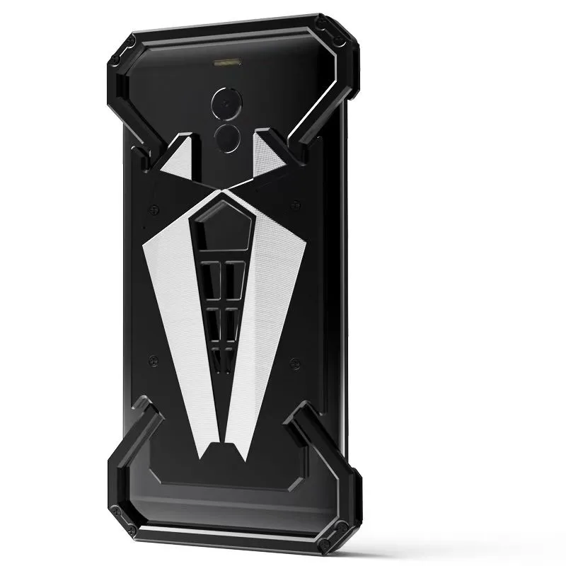 Роскошный крутой чехол с человеком-пауком для MEIZU X8 Note 9 8 16, металлический алюминиевый сплав, противоударный защитный чехол s, противоударный чехол - Цвет: Черный