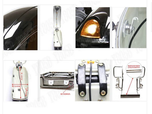 Универсальная жесткая седельная сумка на багажник, багаж, задний светильник, рельсовый кронштейн для уличного велосипеда, двойной спортивный велосипед, чоппер индивидуальные круизеры