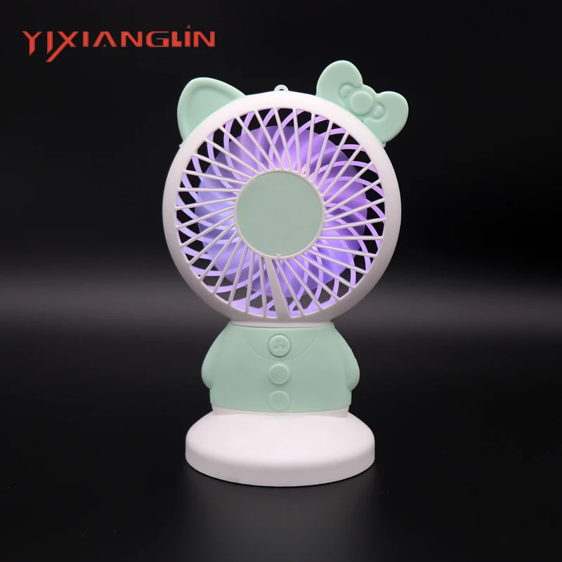 

YIXIANGLIN EFA08-02 Mini Handheld Fan with 7color led light l USB Charging Mini Desk Fan Rechargeable ABS Portable For sale