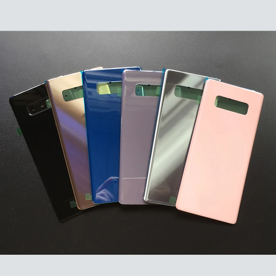 

10pcs Glass Material Back Cover Battery Door Rear Case For Samsung Galaxy Note8 Note 8 N950 N950F Back Glass Housing Cover