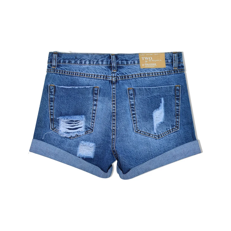 2018 High Quality Women Shorts Loose Jenas Low Waist Cross Pants Pockets Jeans Cuffs Shorts Womens Jeans Jeans