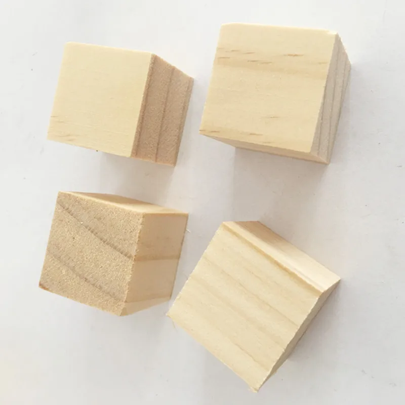 10-40 мм 50 шт деревянные квадратные блоки смешанные кубики для украшения рукоделия для свадьбы дня рождения Декор Детский подарок