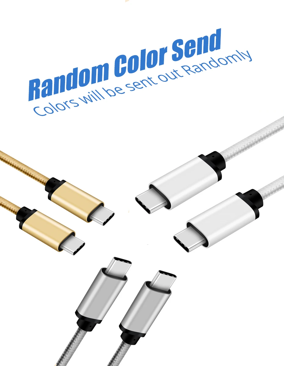 USB Type C Cable 2.4 USB C to USB-C Cable for Samsung Galaxy S9 Note 9 Fast Charging Type C Cable for Oneplus USB 3.0 Cord (3)