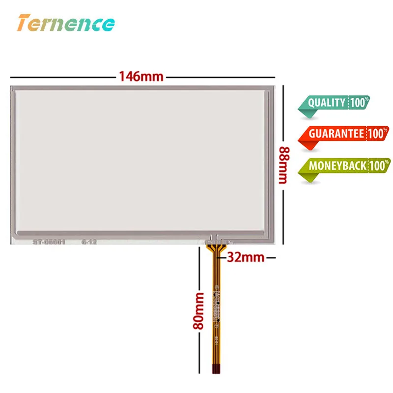 10 Pcs 6&quotinch touch screen for Tianma TM060RDH01 A060FW02 handwriting panel Glass 146mm*88mm Touch Free shipping | Компьютеры и
