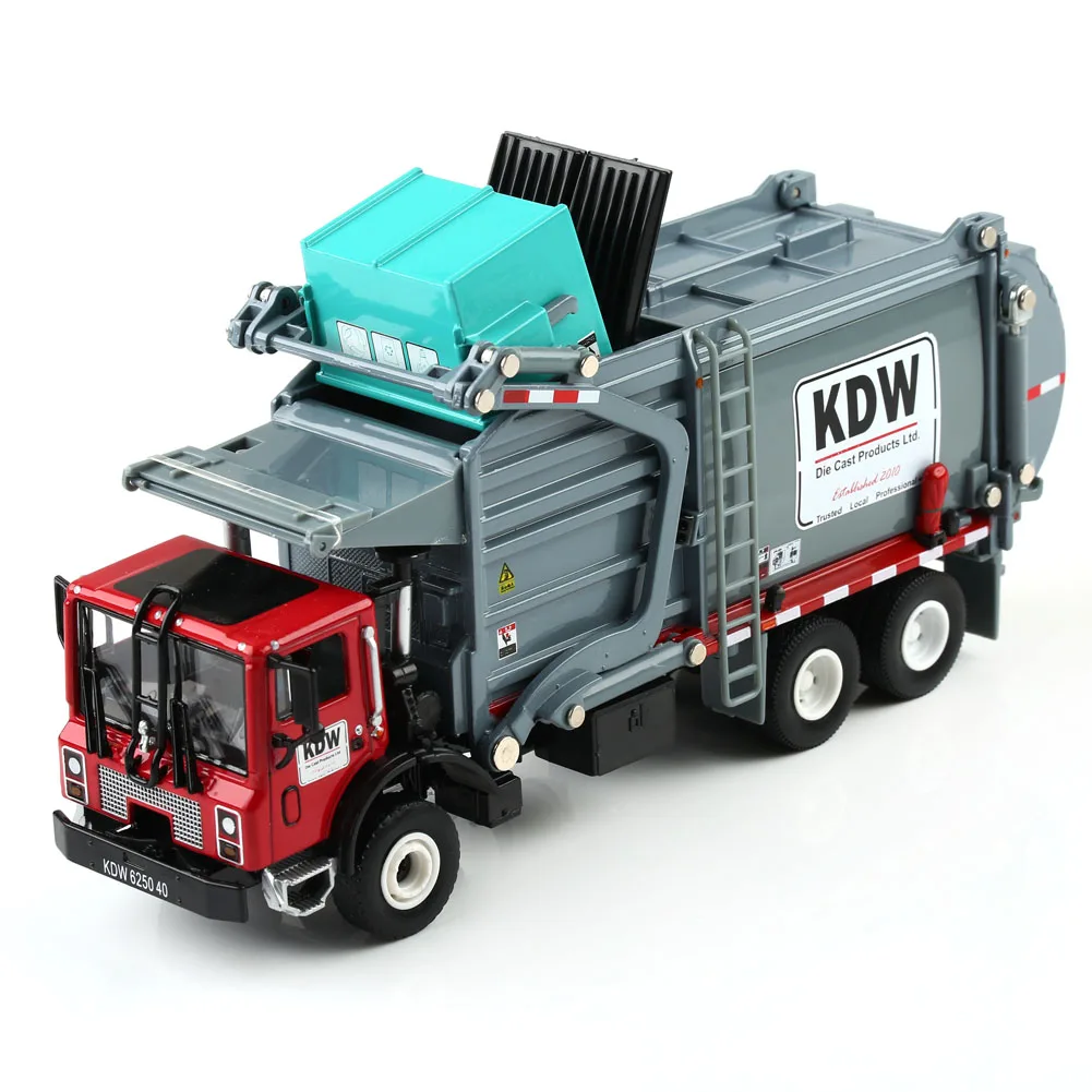 Новый 1:24 Масштаб литья под давлением Материал транспортер мусоровозы KDW модель игрушка в подарок
