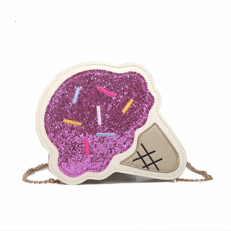 

Cute Ice Cream Cupcake Shoulder Bags Women Crossbody Bag PU Leather Small Chain Clutch Girl Messenger Bag Female Purse Handbags