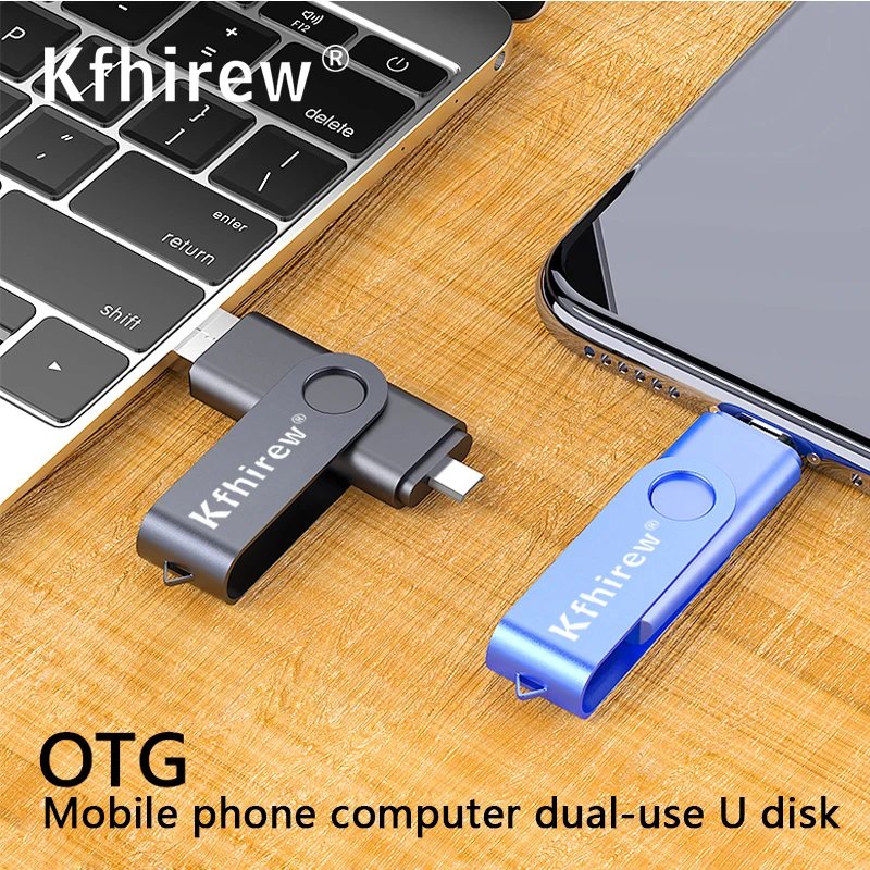 OTG USB 2 0 32 ГБ 4 8 флеш накопитель металлический usb флэш карта памяти Флешка 16 Гб 64 128