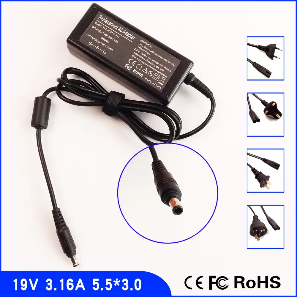 19V 3.16A Laptop Ac Adapter Power SUPPLY + Cord for