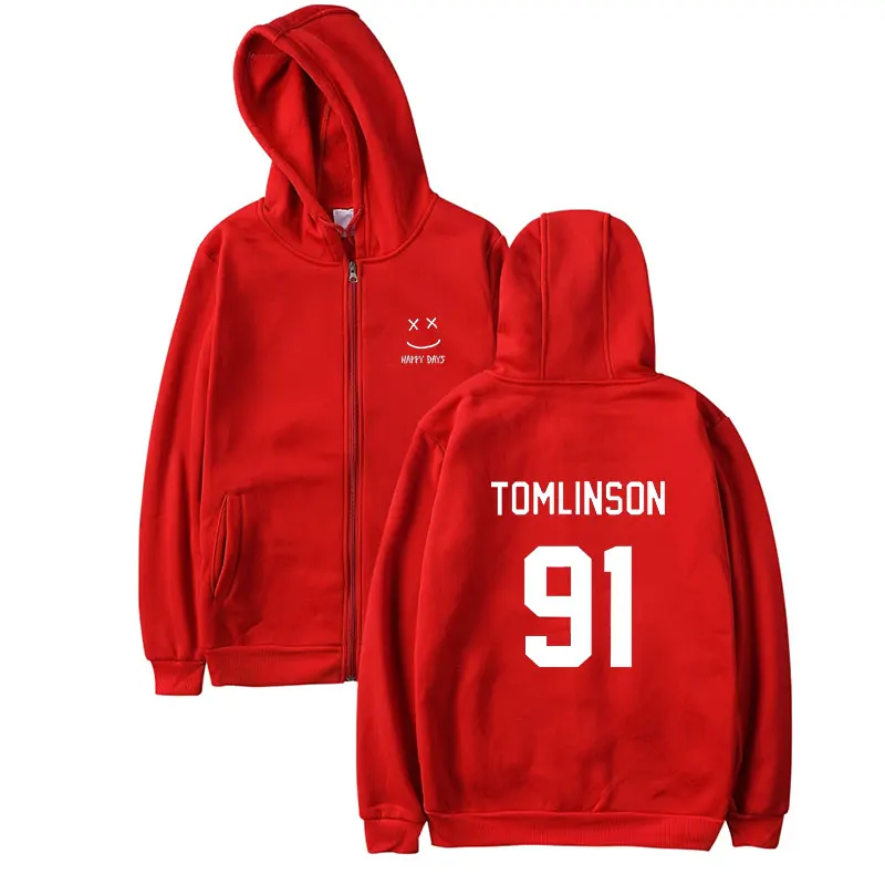BTS England Singer Louis Tomlinson 91 Print Women Zipper Sweatshirt Fashion Zipper Hoodies Sweatshirt Men Casual XXS-4XL Clothes